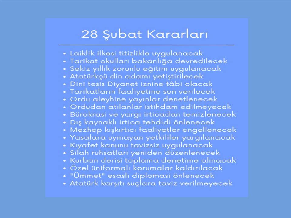 28 ŞUBAT İÇİN
