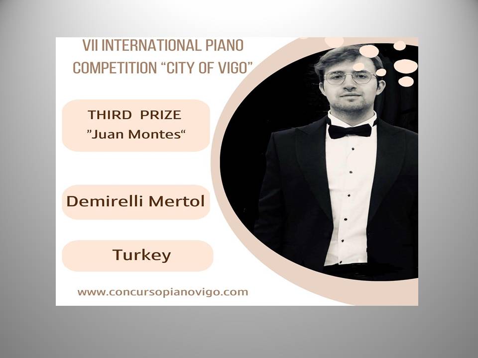 GENÇ PİYANİSTİMİZ MERTOL DEMİRELLİ DÜNYA ÜÇÜNCÜSÜ OLDU